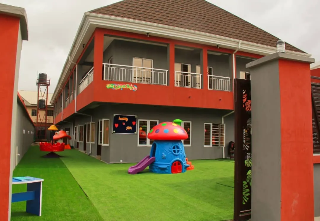 The Camsed Montessori School building and outdoor play area